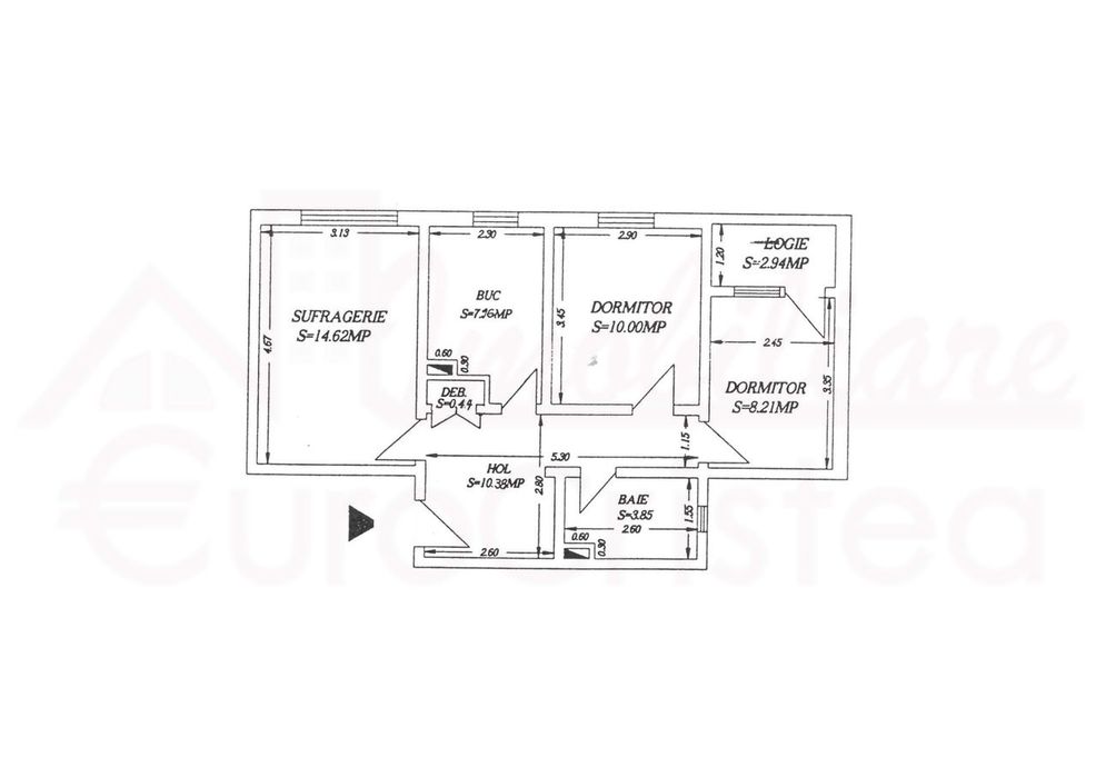 Apartament 3 camere – Mangalia | Zona:Centru-Sens,600m de plajă