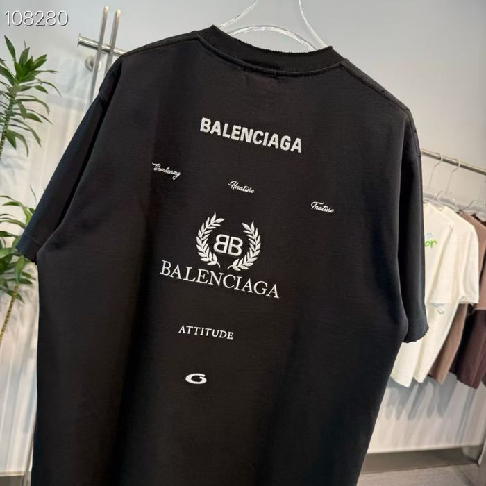 Tricou Balenciaga Black  T-Shirt Negru [Verificare Colet] Caliate Premium