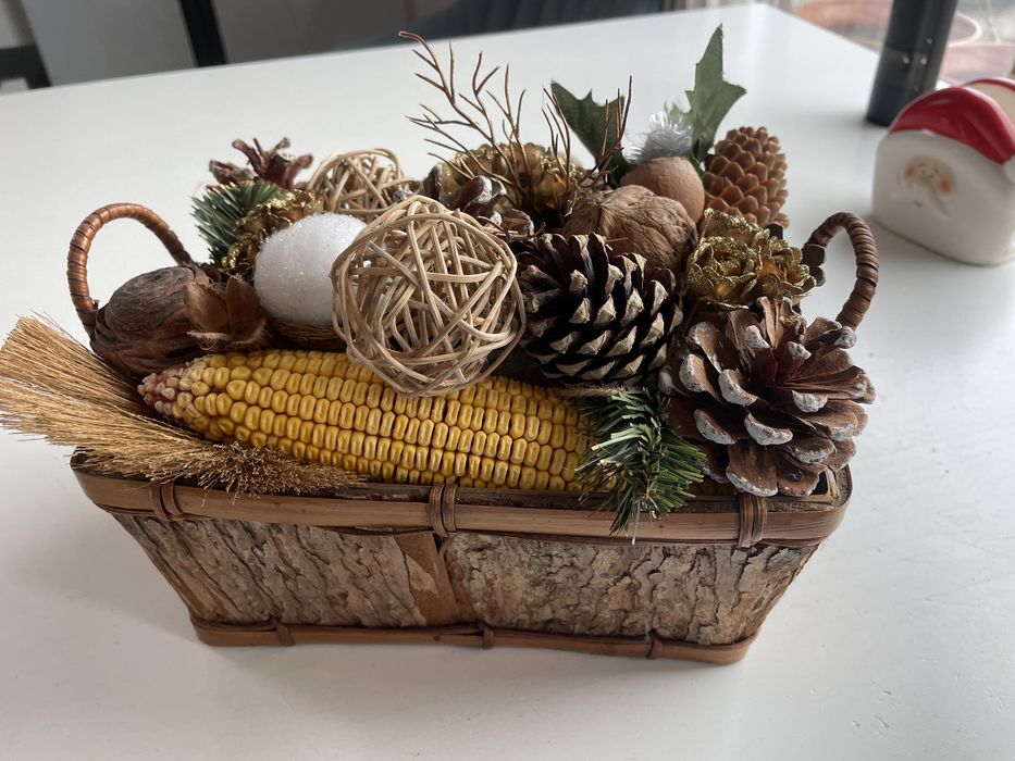 Коледна, зимна декорация, лампички, хартия