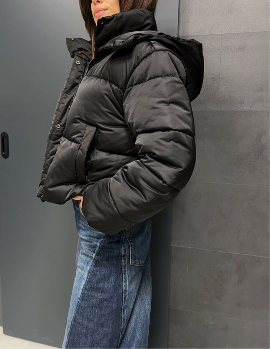 MANGO Дамско зимно черно яке