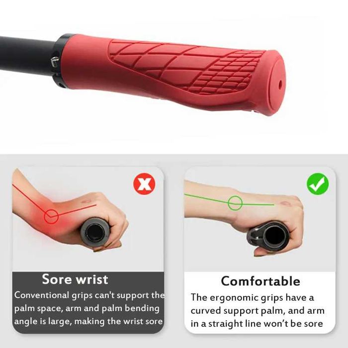 Mansoane ergonomice bicicleta confortabile din silicon