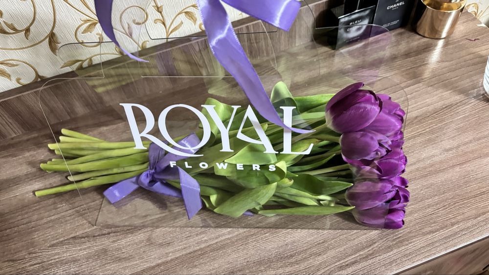 Тюльпаны 15 штук фиолетовые