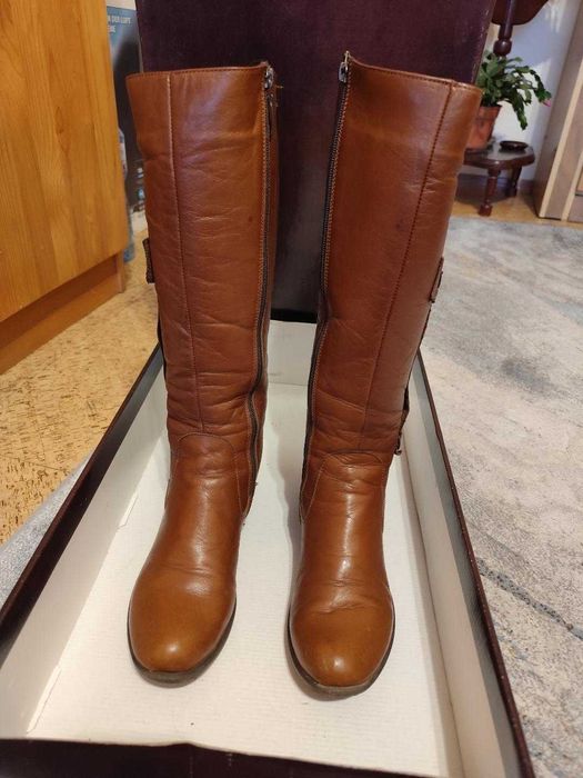 Дамски ботуши - зимни, естеств. кожа