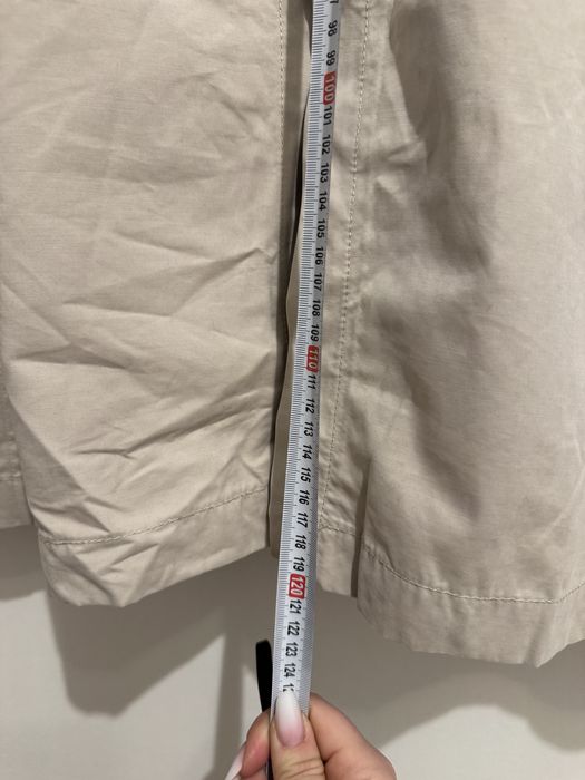 Trenci midi bej deschis cordon in talie double breasted Zara marimea M