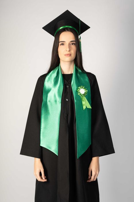 Toca, Esarfa si Cocarda, Set Nepersonalizat, Verde smarald, Absolvire
