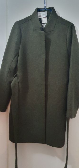 Palton kaki scurt cu cordon