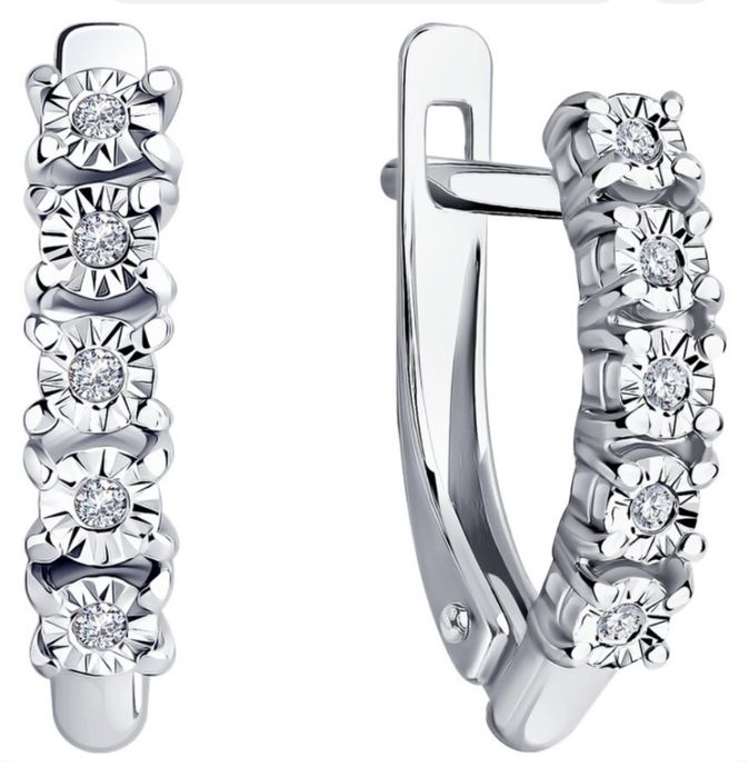 Серебрянный набор с бриллиантами