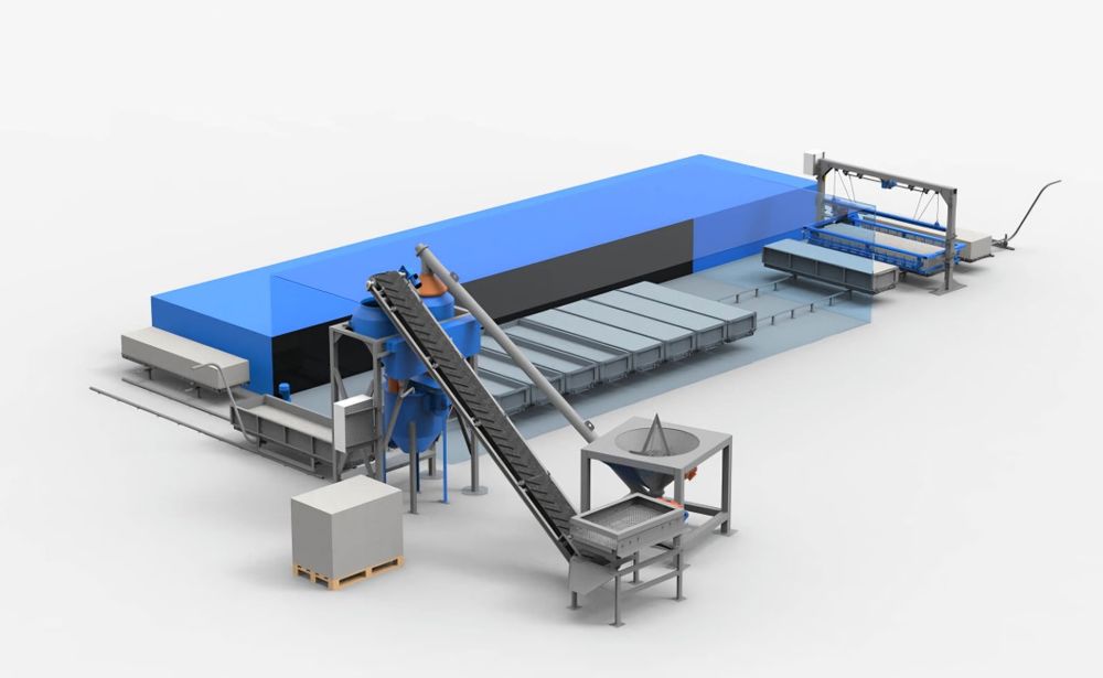 Линия по газоблока АСМ новая