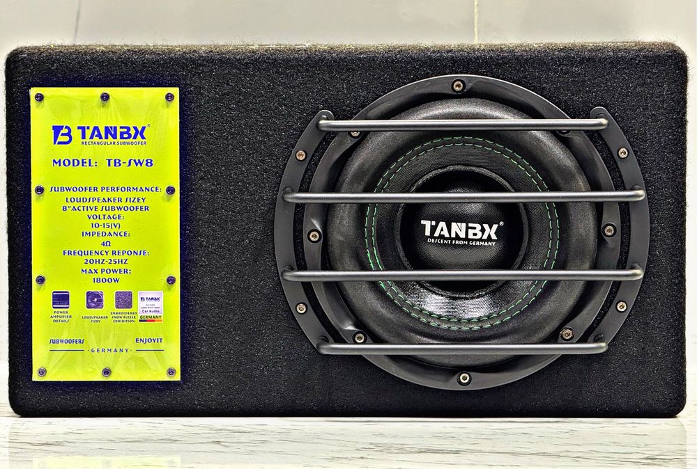 Активный Сабвуфер с размером 8-дюймов TANBX-SW8 1800w max(jbl,machete)