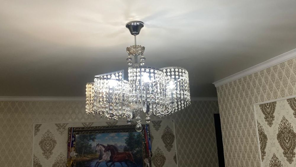 Люстра стеклянный