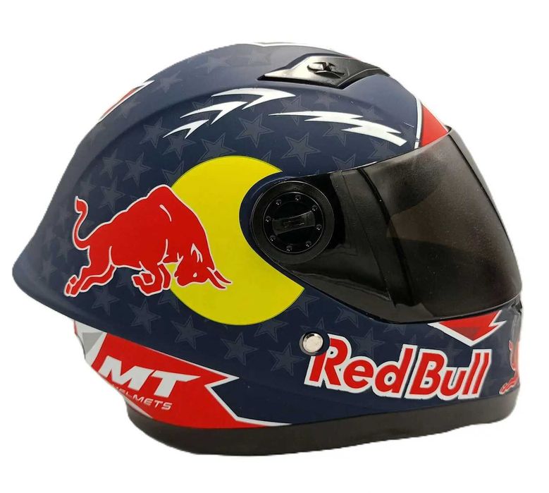 Детска мото каска с тъмен визьор