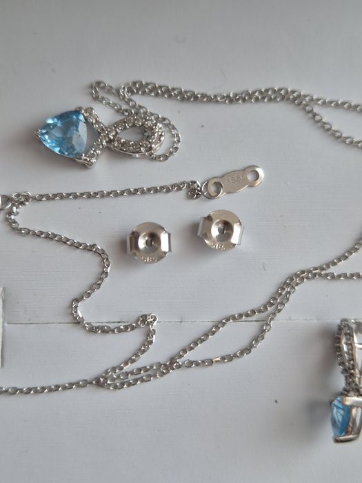 Set nou din aur 14k cu diamante