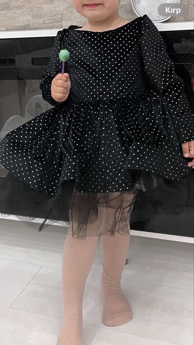 Детска черна  рокля