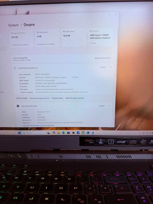 Laptop Gaming ROG Strix G17 G713RM 360hz