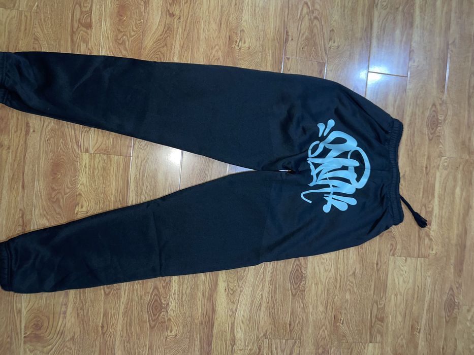 Vand pantaloni syna world negru-turcoaz marimea s