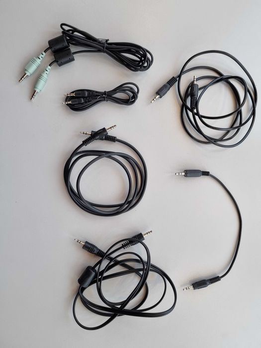 Adaptor jack la 2 rca, cabluri rca, jack, boxe