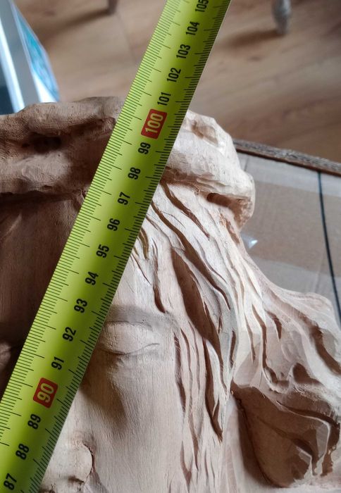 Crist Christ sculptat in lemn 120 cm. lungime