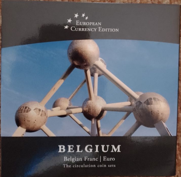 Белгия, албум с монети до и след еврото.