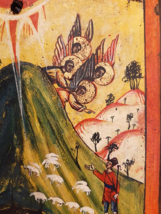 Стара Икона 19век Рождество Христово