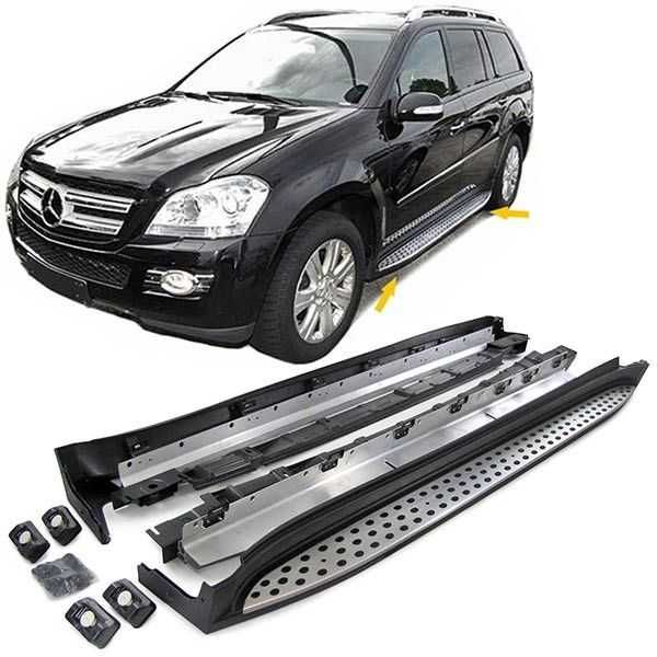 Странични степенки за Mercedes-Benz GL X164 (2006–2012) – Алуминиеви прагове
