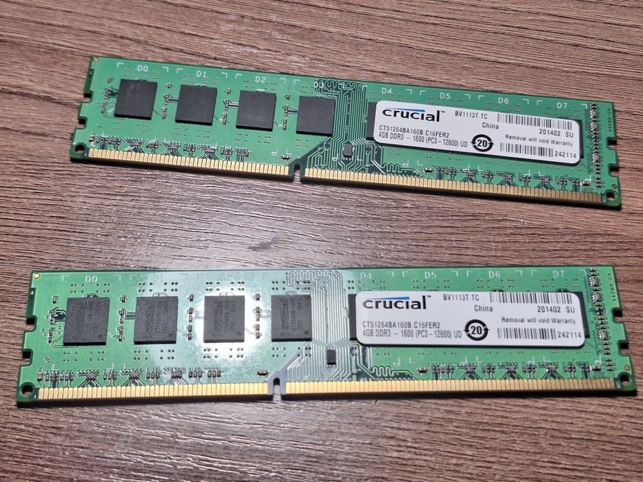 Озу ddr3 8gb 2 плашки