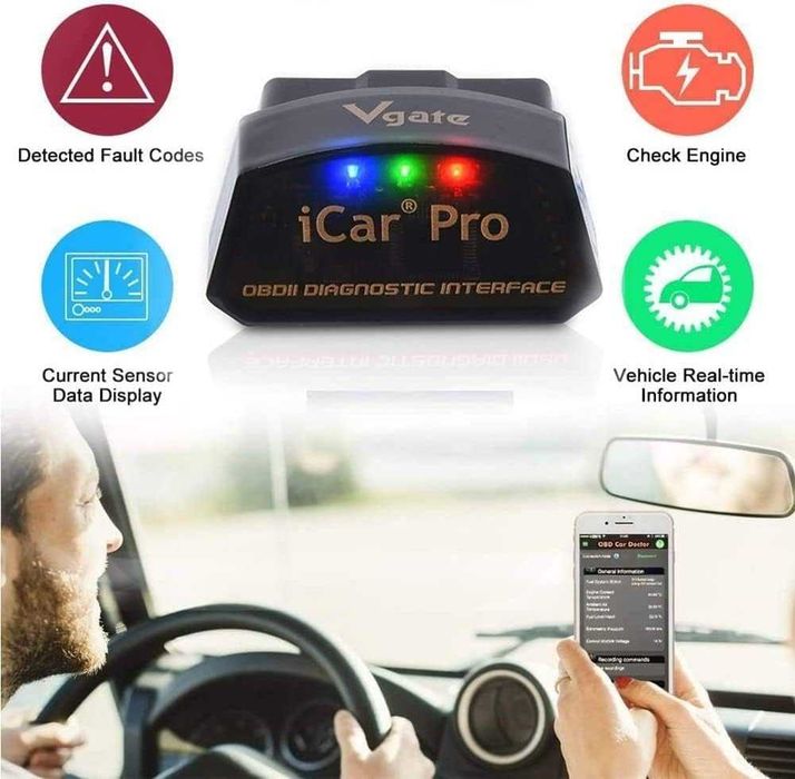 Vgate iCar Pro Bluetooth 4.0 OBD2 Скенер за Диагностика (iOS Android)