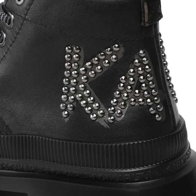 KARL LAGERFELD № 38 – Дамски боти ест кожа с лого на капси нови кутия