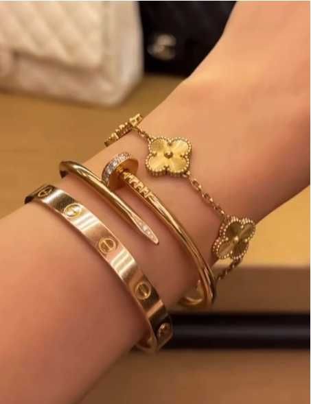 Луксозна Гривна с детелини Van Cleef Alhambra, Гривна Пирон Cartier