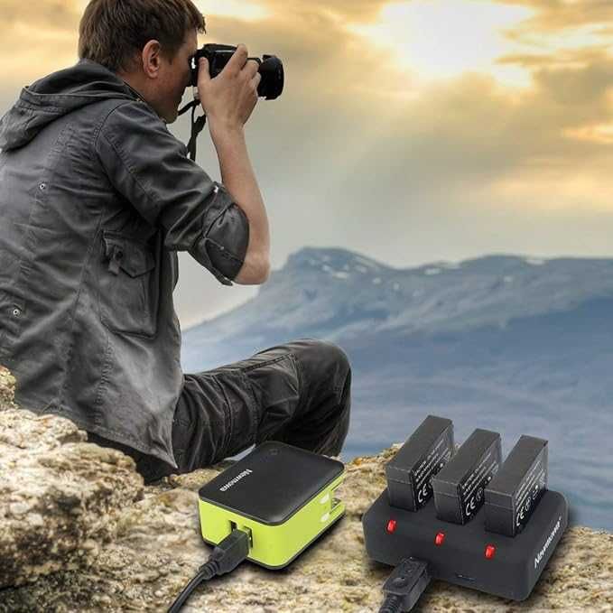 Newmowa акумулаторни батерии AHDBT-401 и 3-канално зарядно за Gopro