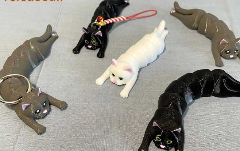 Подвижные кошки 3д печатные