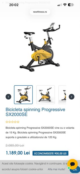 Bicicleta spinning Progressive SX2000SE