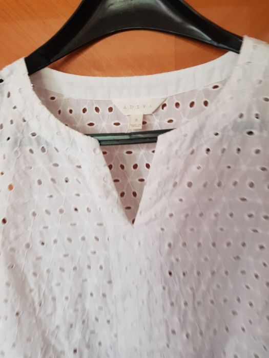 Bluză Adiva mărimea S, din broderie englezească 100% bumbac, impecab