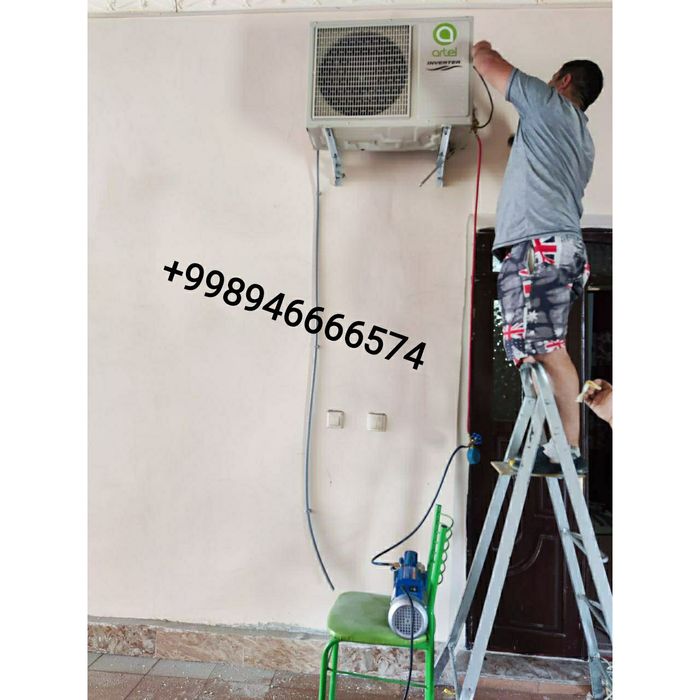 Кондиционер ремонт установка. kandisaner remont ustanovka