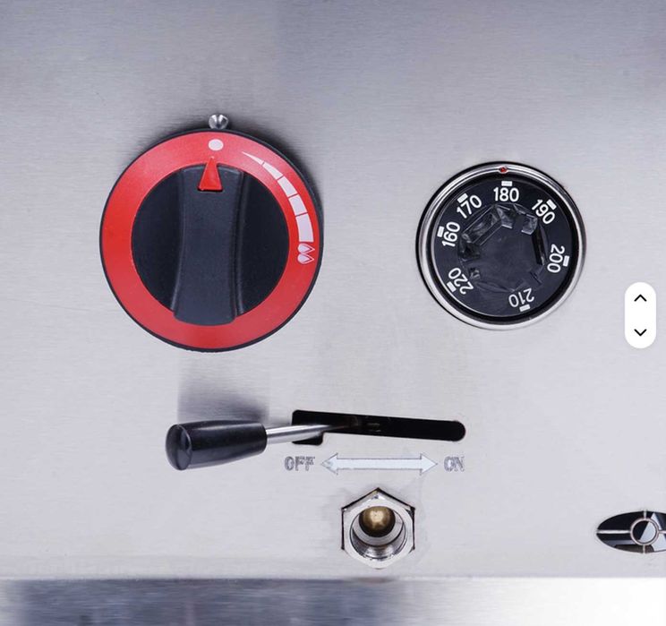 Friteuza 2x15L pe Gaz de butelie – Inox, Dubla, Transport Rapid