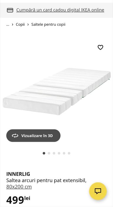 Pat busunge + saltea ikea 80x200