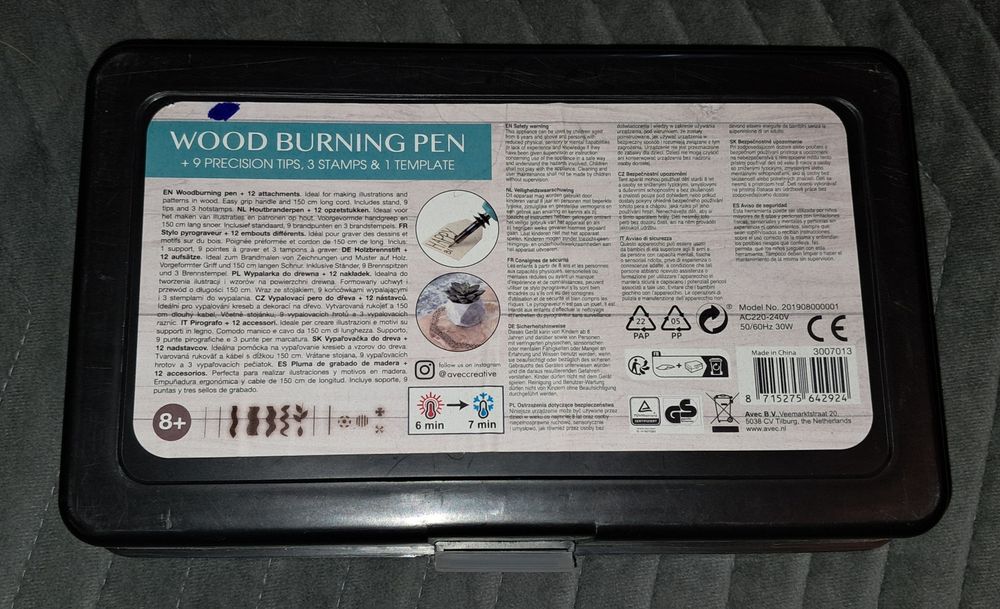 Wood Burning Pen / Пирографски комплект – 12 накрайника