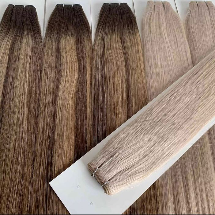 Гъста 220грама коса за зашиване с невидима тънка основа