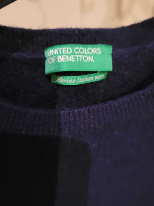 Детски вълнен мерино пуловер Benetton