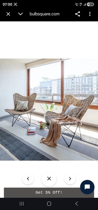 Set 3 scaune fotolii terasa gradina model Butterfly