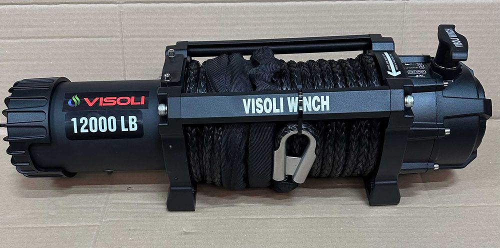 Troliu auto electric Visoli 7XD12.12000lbs sintetic si un raport 124:1