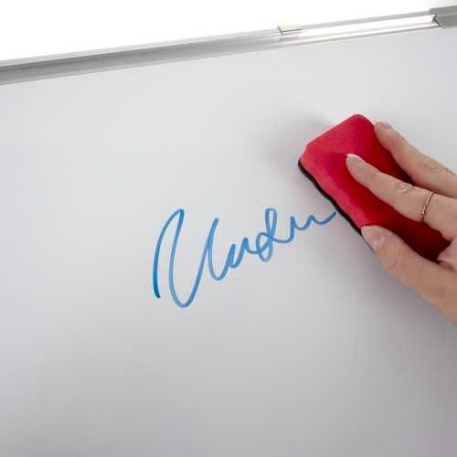 Голяма бяла дъска за писане с маркери 60х90см магнитна с ПОДАРЪК