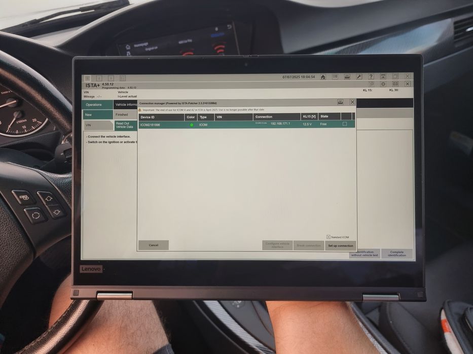 Diagnoză/ Tester BMW INPA/ ISTA+ /EsyS cu VCX ICOM WFI