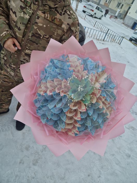 Денежный букет. Букет из денег. Кокшетау