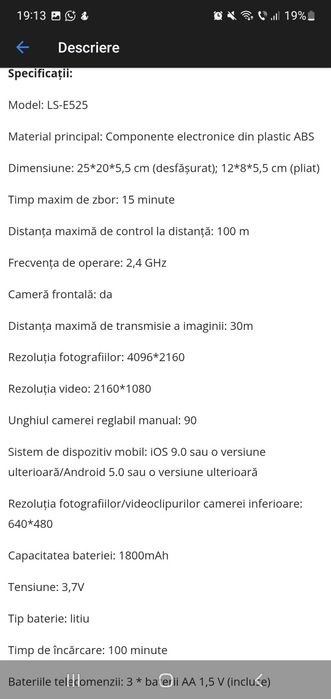 Drona cu toate accesoriile