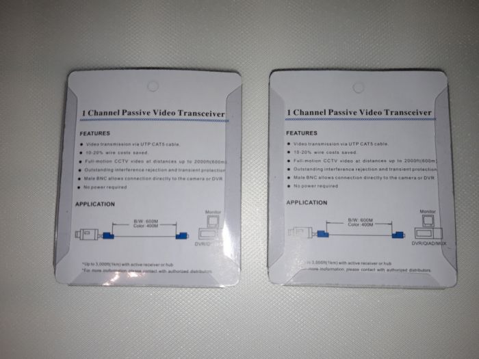 Set Video Balun Profesional Pasiv cu fir