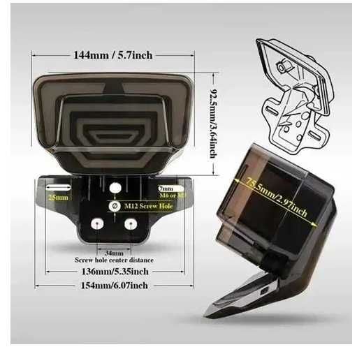 Стоп за мотор, мигачи и стойка за регистрационен номер