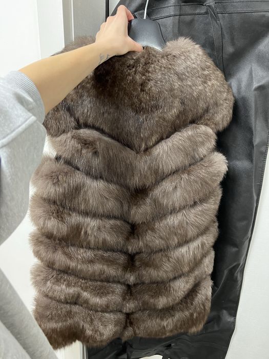 Елек с естествен косъм лисица