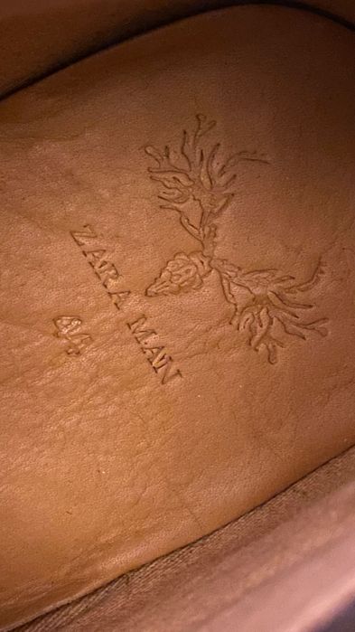 Высокие кожаные кеды от Zara из США Размер 44-44.5