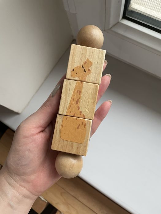 Деревянная развивающая пирамидка Монтессори (балансир)