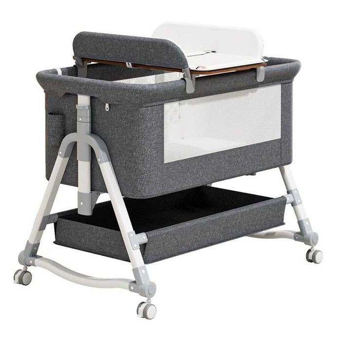 Pătuț bebe detașabil, cu masă de înfășat, pătuț pliabil bebe - 4 in 1